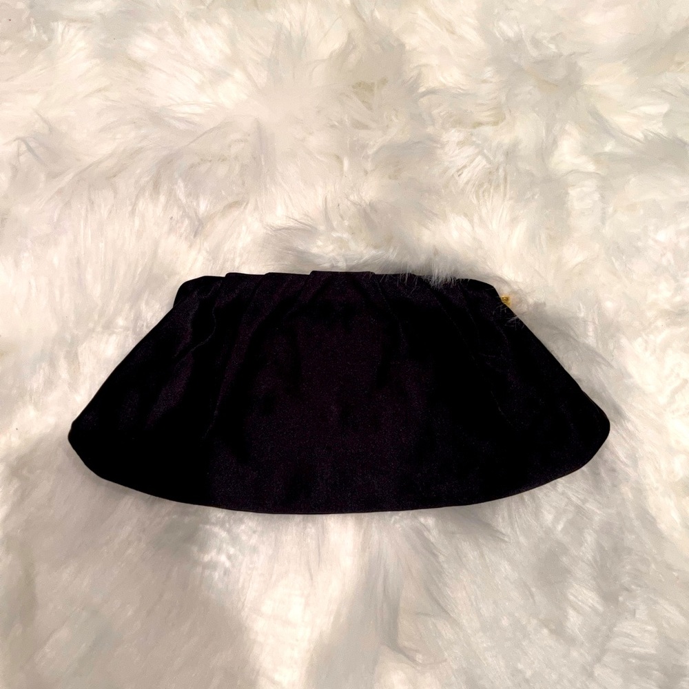 Shana London Black Satin Clutch